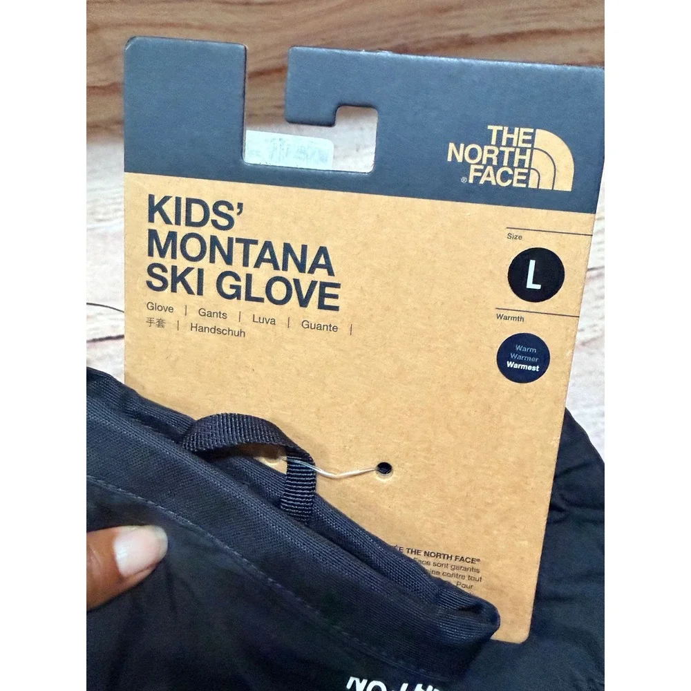 The North Face Kids Montana Ski Gloves Black DryVent Etip Insulated Size Large L